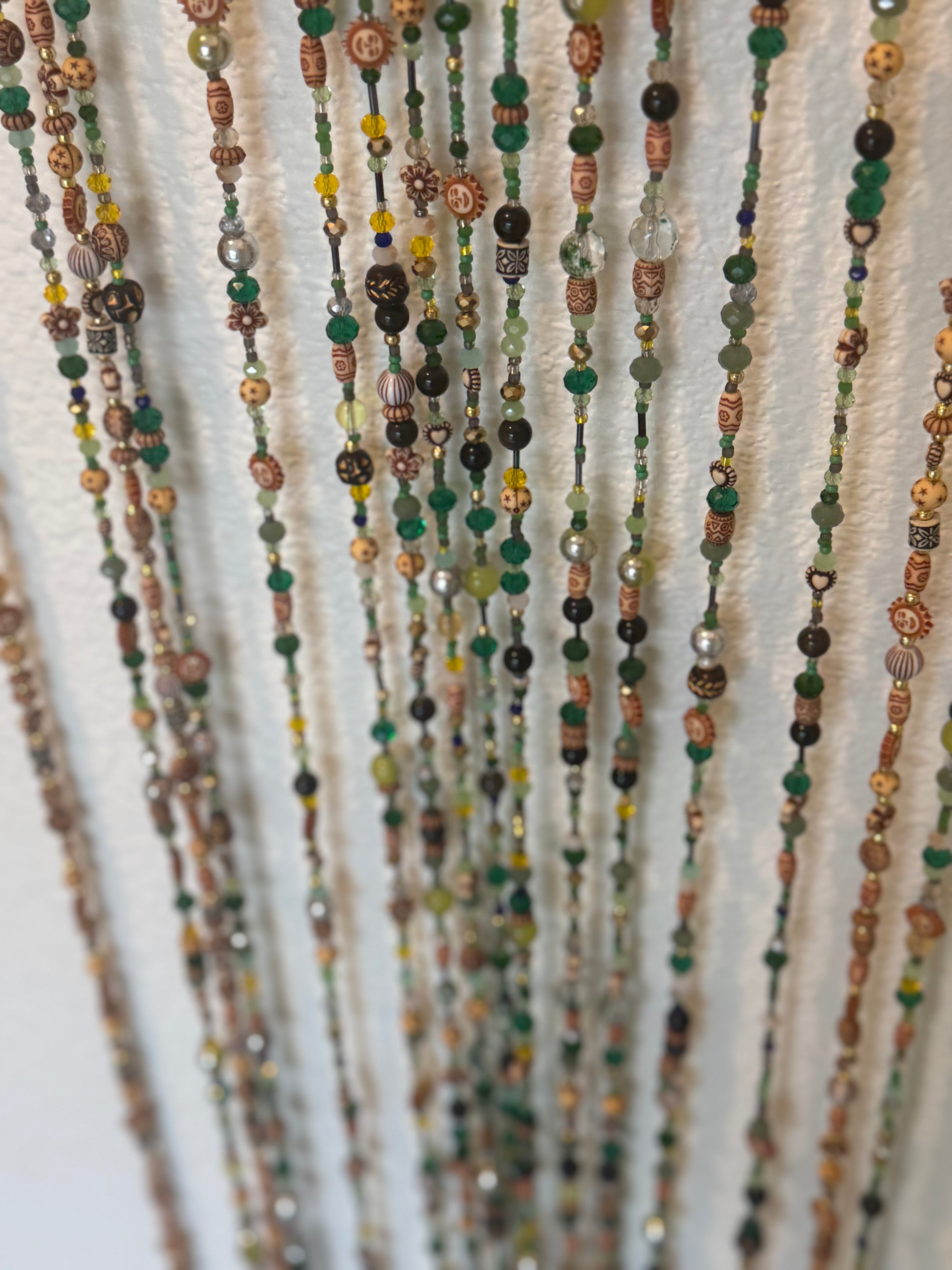 Earthly Devine - Custom Hand-Beaded Curtains (50 inches )