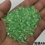 Pointed Back Glitter Rhinestones