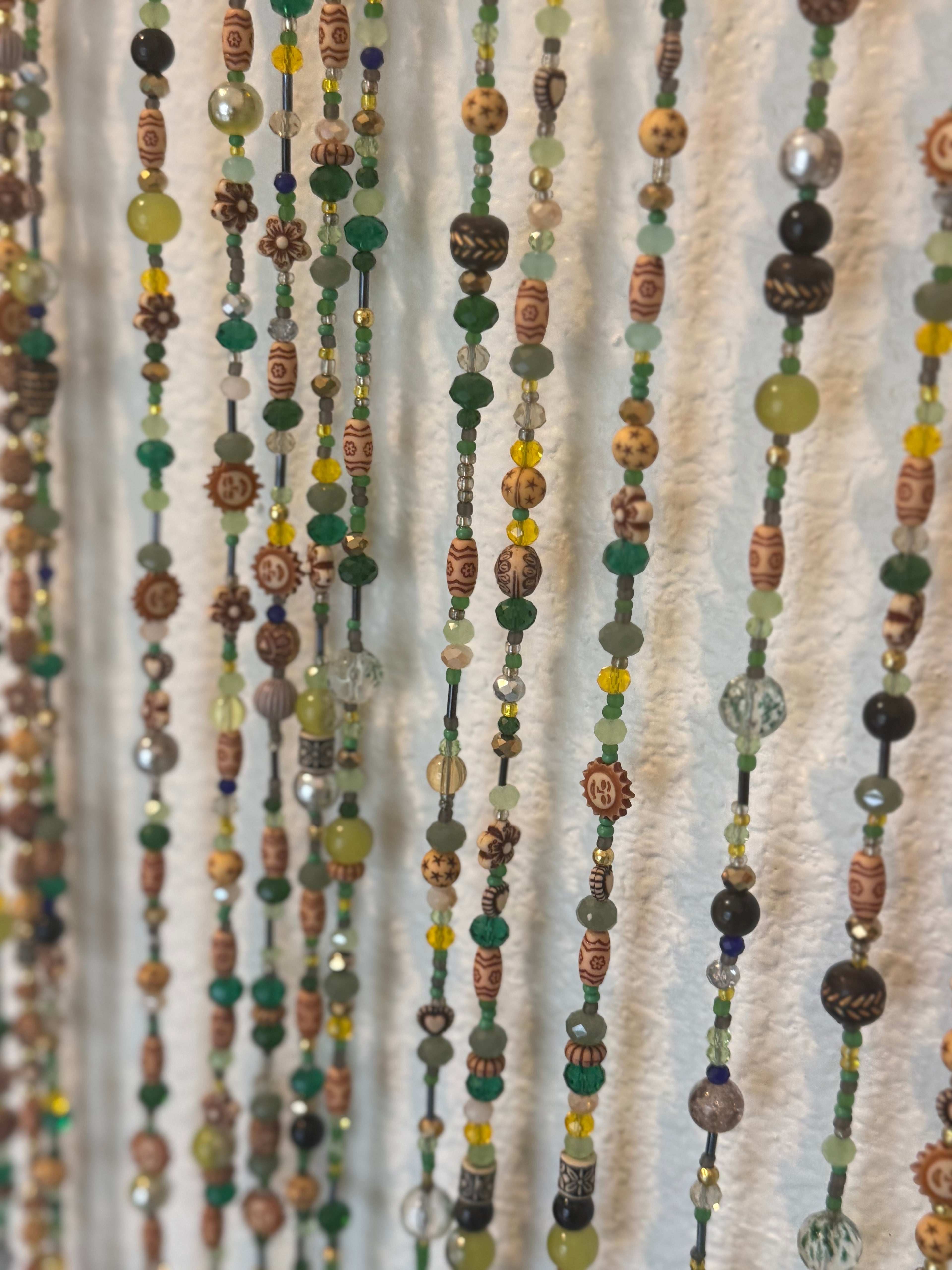 Earthly Devine - Custom Hand-Beaded Curtains (50 inches )