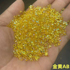 Pointed Back Glitter Rhinestones