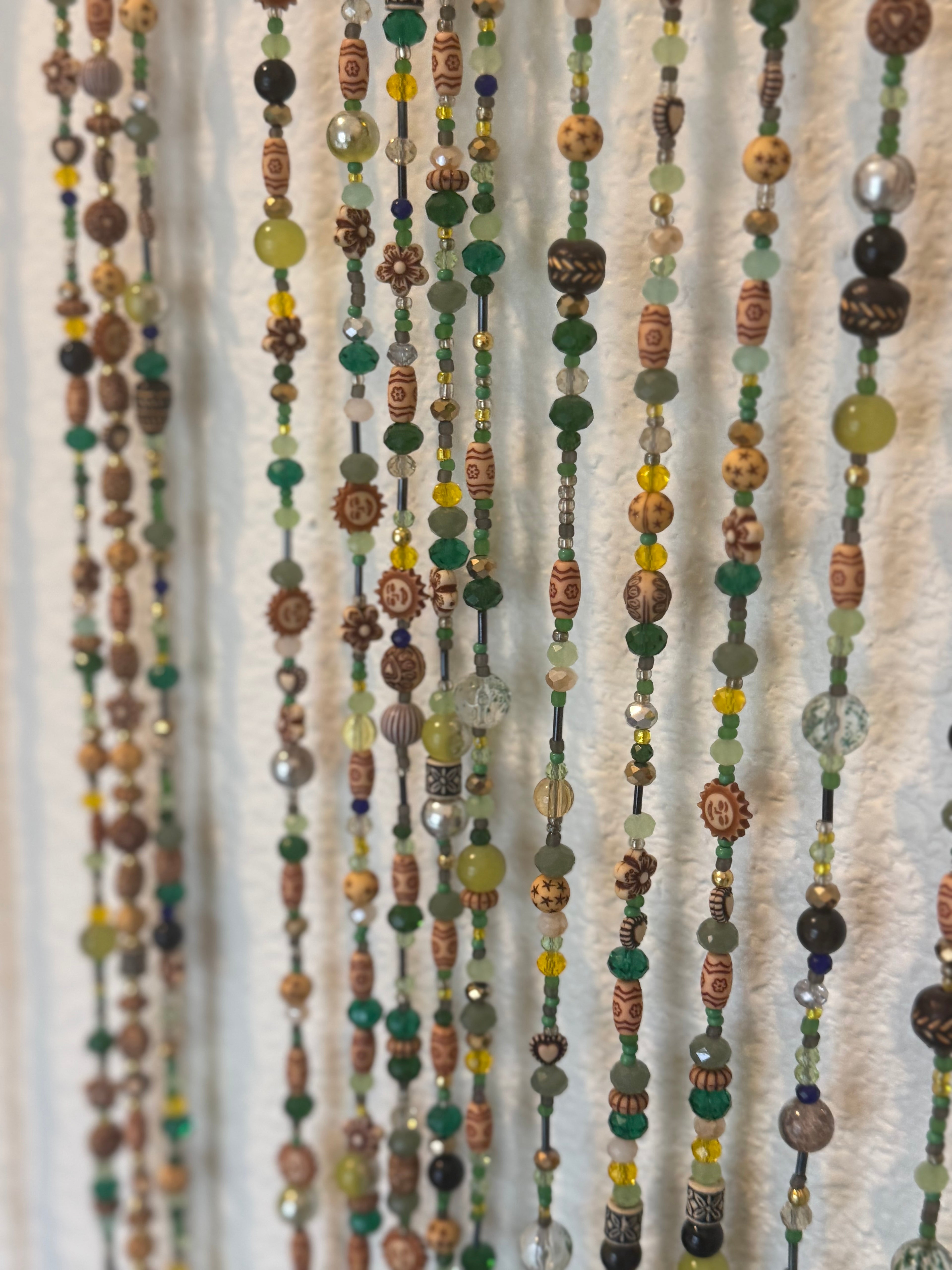 Earthly Devine - Custom Hand-Beaded Curtains (50 inches )