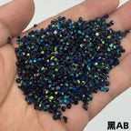 Pointed Back Glitter Rhinestones