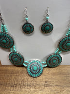 Turquoise Necklace and earring Set